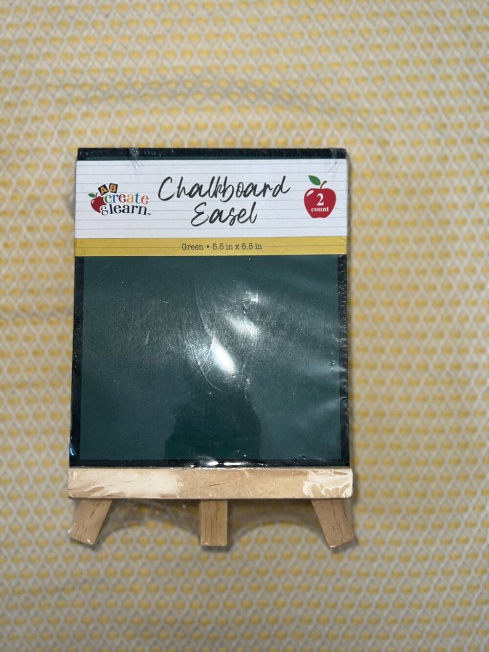 NIP 2-Pack Mini Green Chalkboard Easels 5.5x6.5 Desk Signs